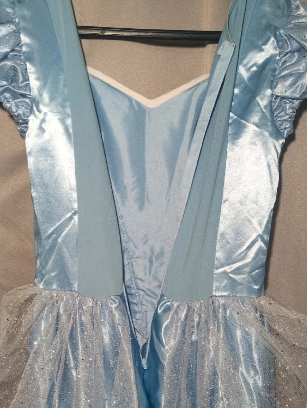 Leg Avenue Cinderella Light Blue Satin Costume Dress - Picture 7 of 10